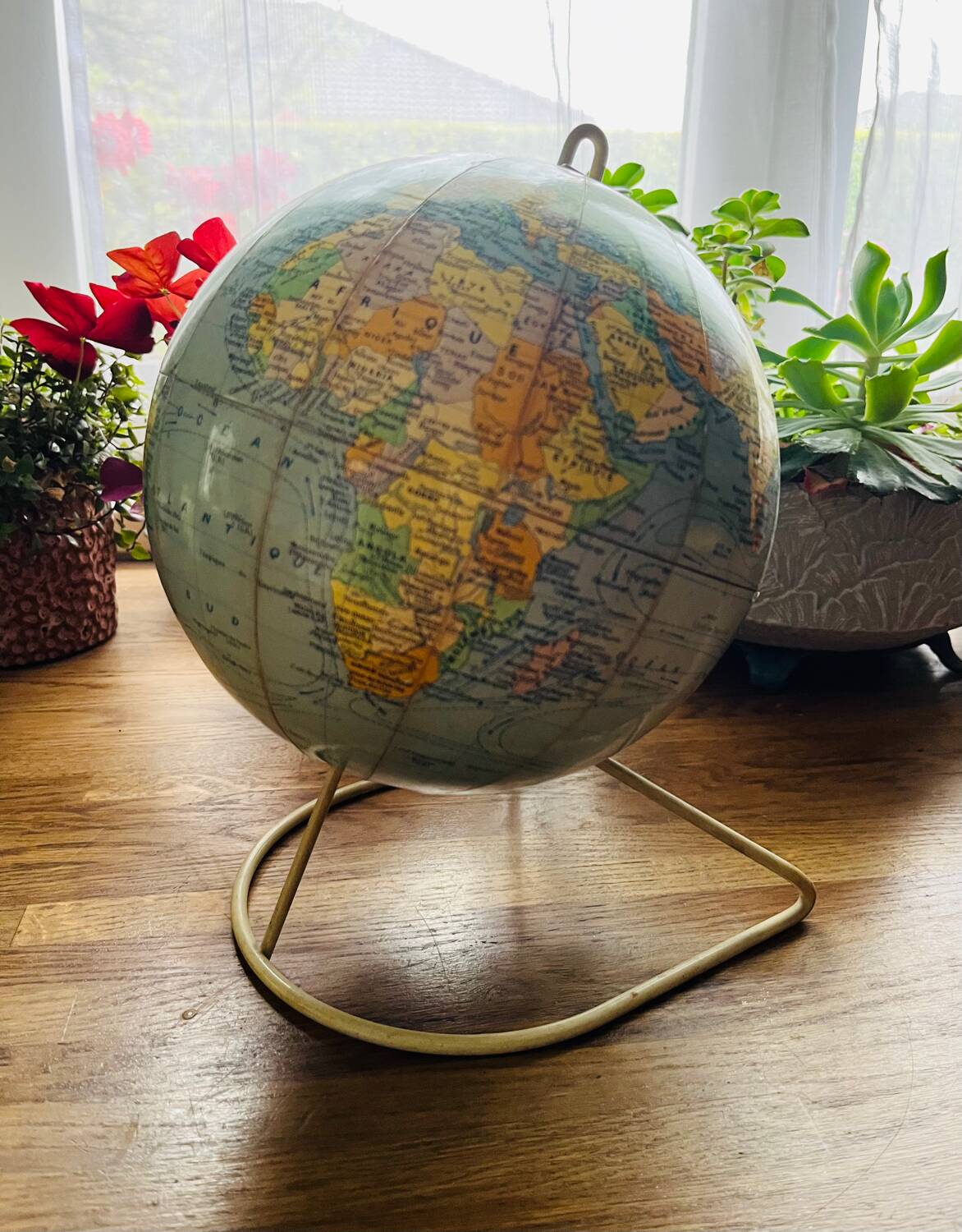 Globe terrestre Girard et Barrere