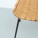 Gian Franco Legler attributed rattan stool, 1950s