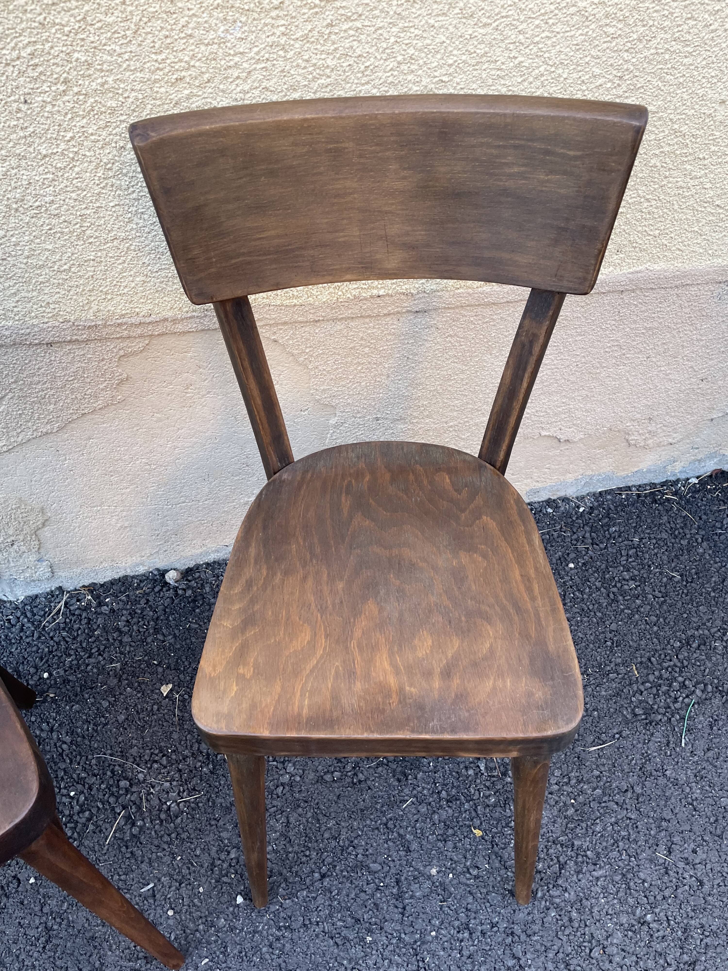 Mismatched bistro chairs