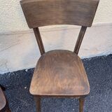 Mismatched bistro chairs