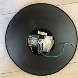 Black and silver retro-style light fixture