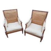 Pair of old Louis XVI style armchairs