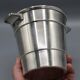small champagne ice bucket cooler silver metal bottle art deco