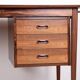 Danish extendable desk, Rosewood and Brass, model OS 51, Arne Vodder.