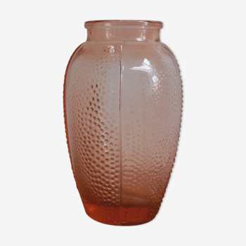 Pink glass vase