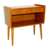 Teak and beech bedside table, Sweden, 1960