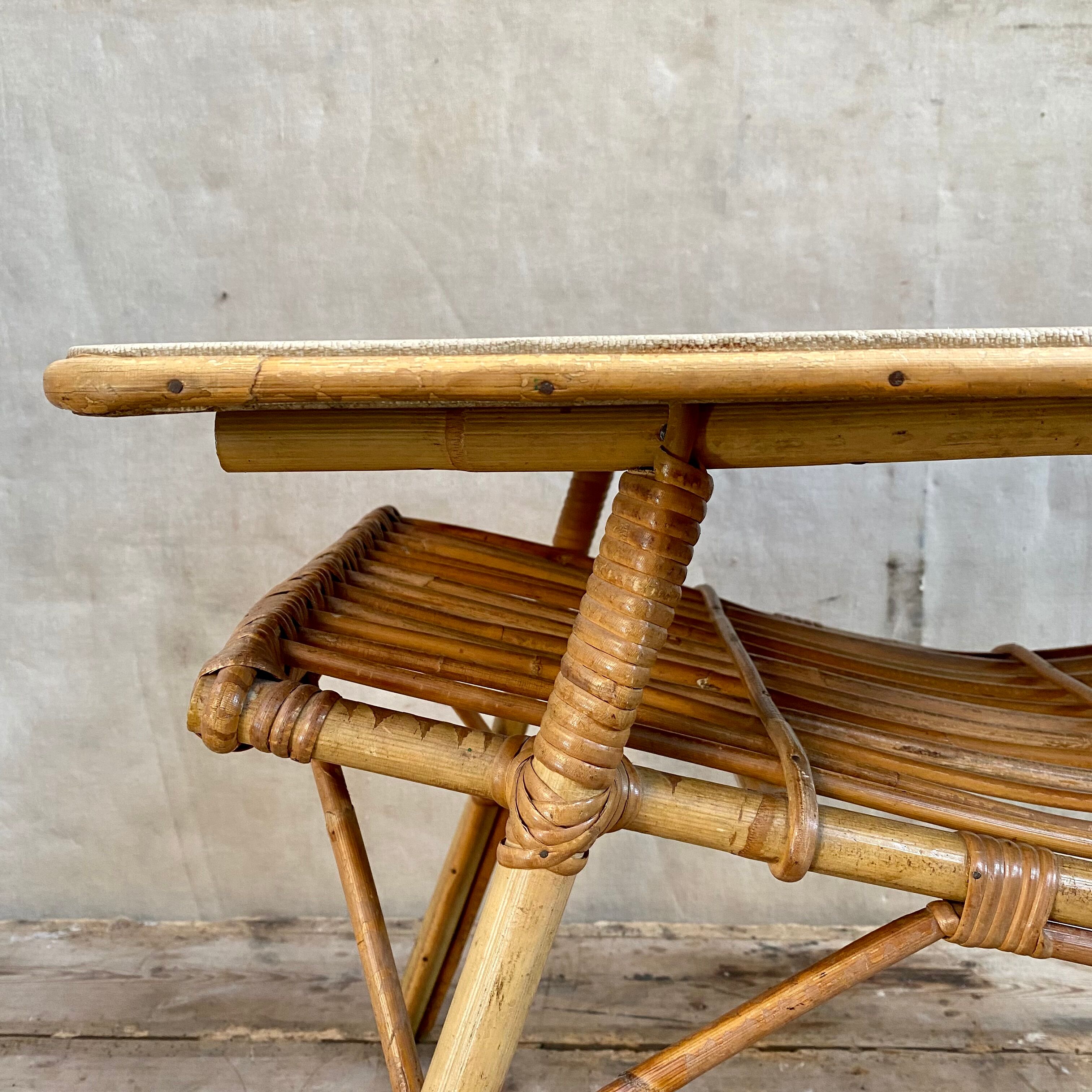 Vintage rattan coffee table