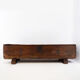 Spanish carved oak bank chest - 18th century