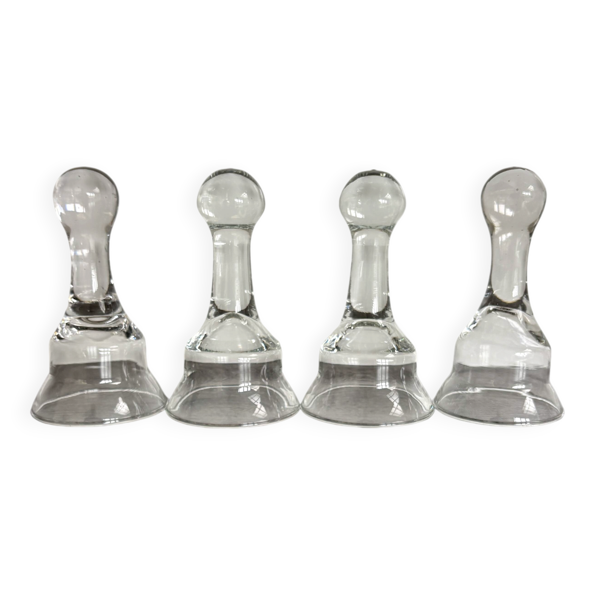Set of 4 Glass Goblets or Glass Domes