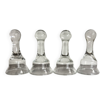 Série de 4 Verres à Chais ou Cloches de Verrier