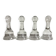 Set of 4 Glass Goblets or Glass Domes