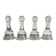 Set of 4 Glass Goblets or Glass Domes