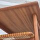 1970s, Scandinavian coffee table, original condition, teak wood, rattan.