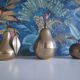 2 pears and 1 brass apple