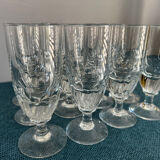 Set of 12 large Baccarat crystal glasses