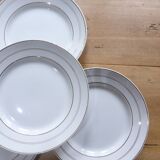 4 vintage flat plates porcelain from St Amand 191103