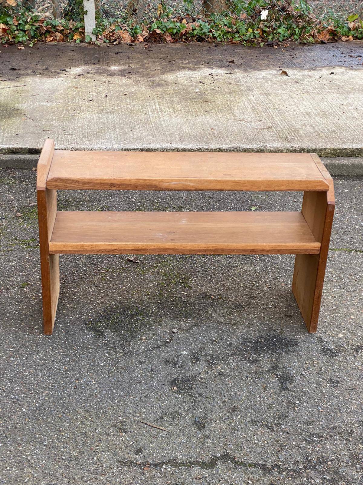 Vintage Scandinavian bookshelf in solid oak from the 1980s.
