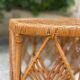 Paire de tables d'appoint ou chevet en rotin