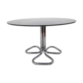 Tableau 70s, chrome et métal cristallin, modèle cobra design par Giotto Stoppino.