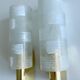 Vintage brass and glass sconces, 1970s, set of 2