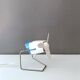 Blue Severin electric fan, mid-century office