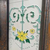 Open cast iron fireplace, Art Nouveau style