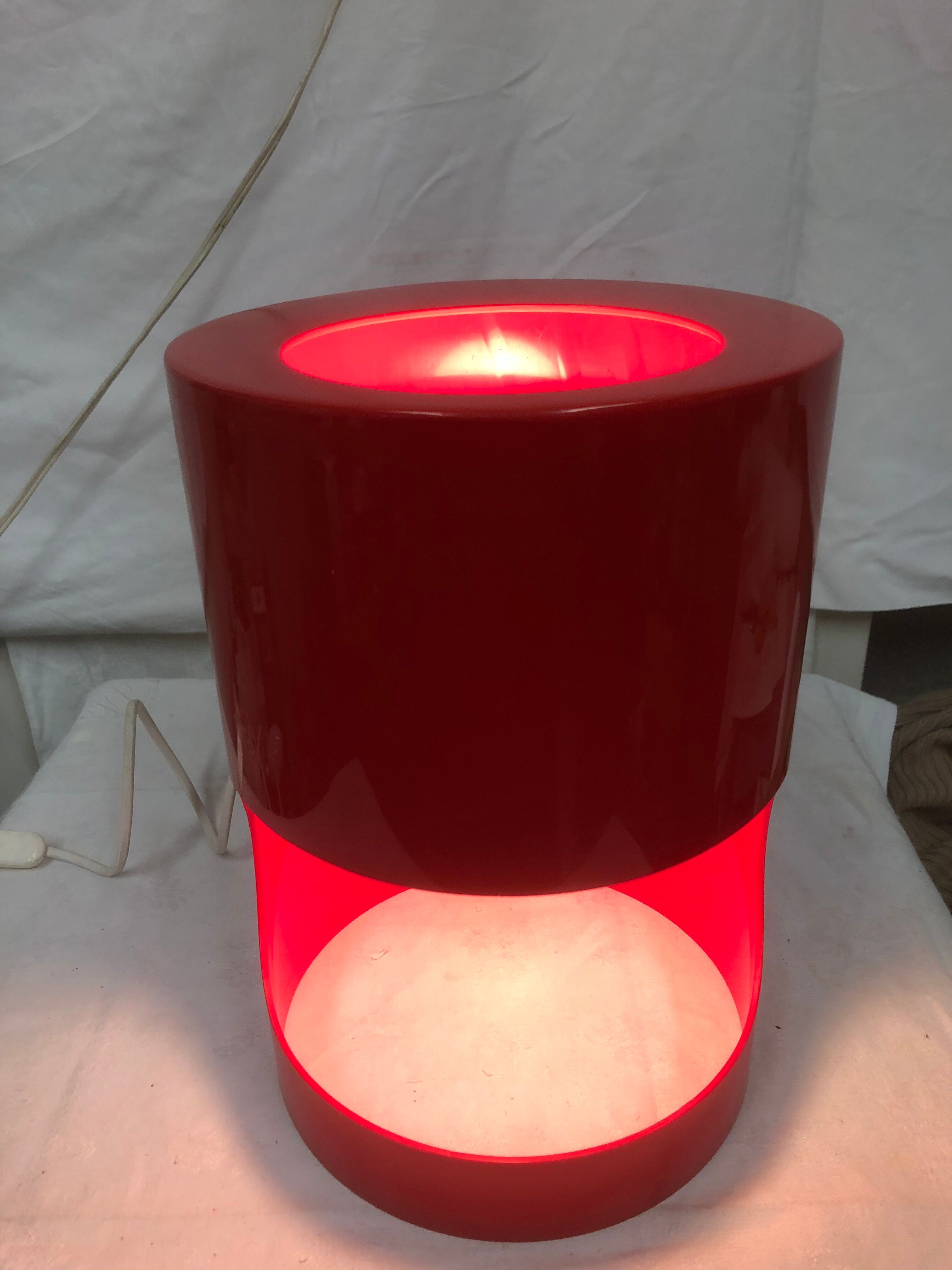 Vintage red lamp from the 70s