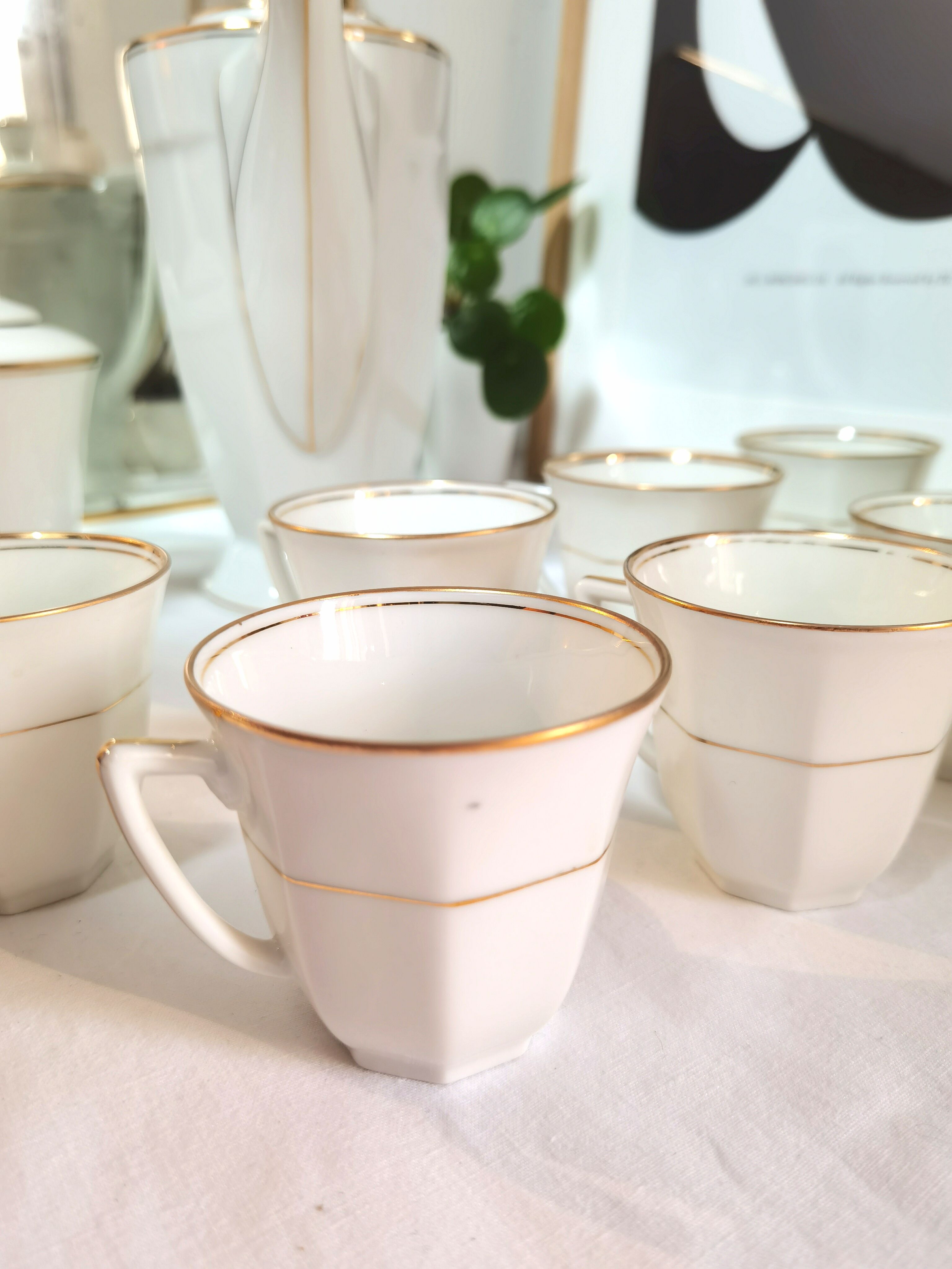 Art Deco porcelain coffee service