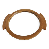 Grand plateau miroir rond, scandinave, en bois blond, 60 70