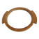 Large round mirror tray, Scandinavian, in blond wood, 60 70