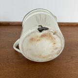 Vintage enamelled iron pitcher