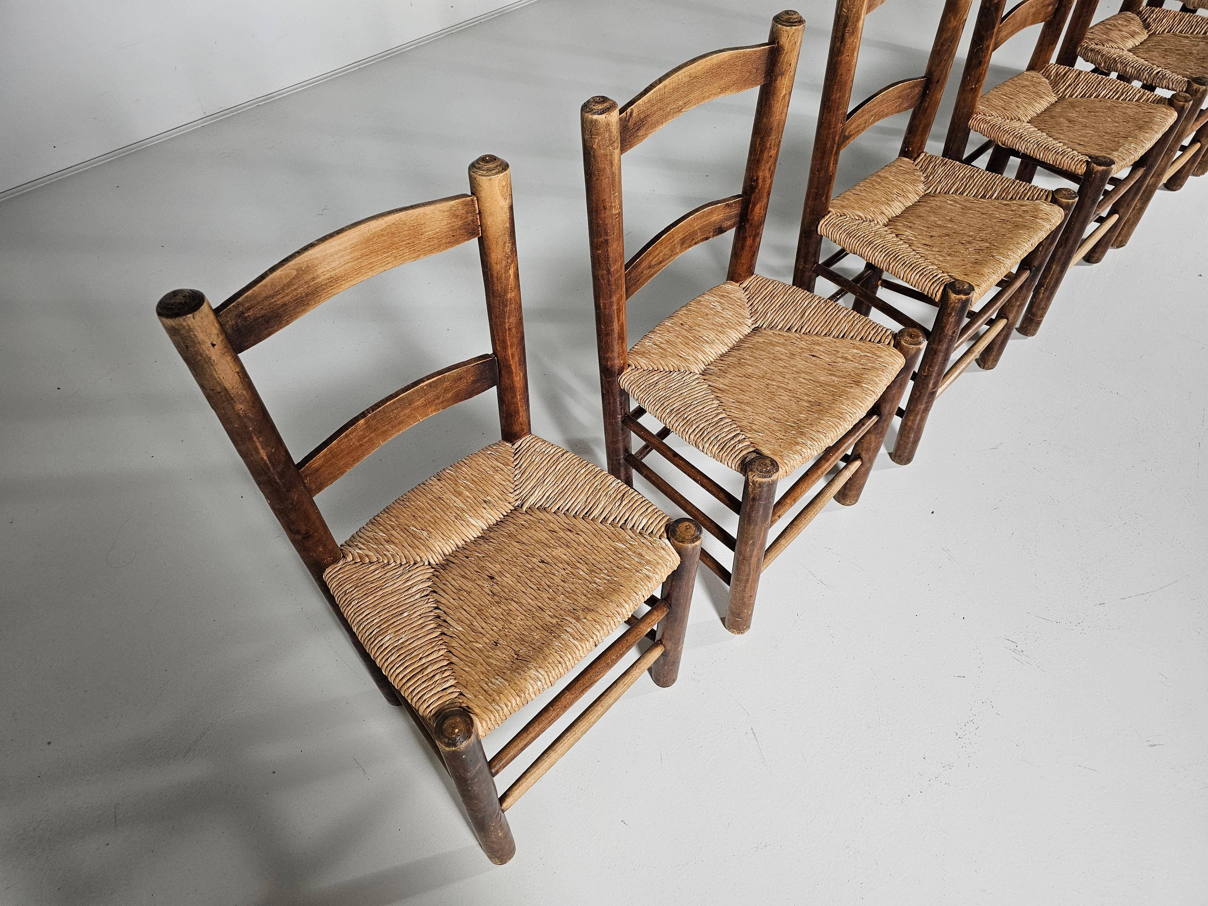 Farmhouse dining chairs, Spain 1970s