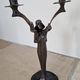 bronze candle holder - art nouveau - signed Jules Moigniez 1902