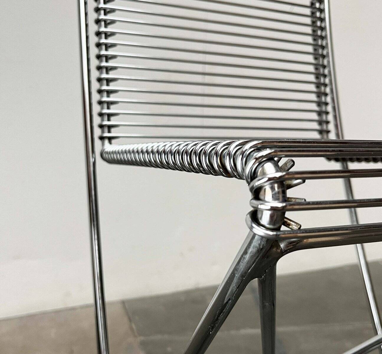 Tabouret de cuisine Postmoderne allemand Kreuzschwinger par Till Behrens pour Meyer Stahlmöbel, années 1980