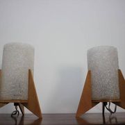Pair of Midcentury Table Lamps, Rockets, Pokrok Zilina, 1970s