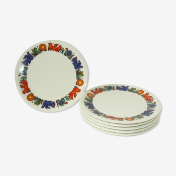 Lot 6 assiettes Acapulco Villeroy & Boch, années 70