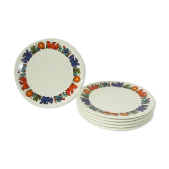Lot 6 plates Acapulco Villeroy - Boch, 70s
