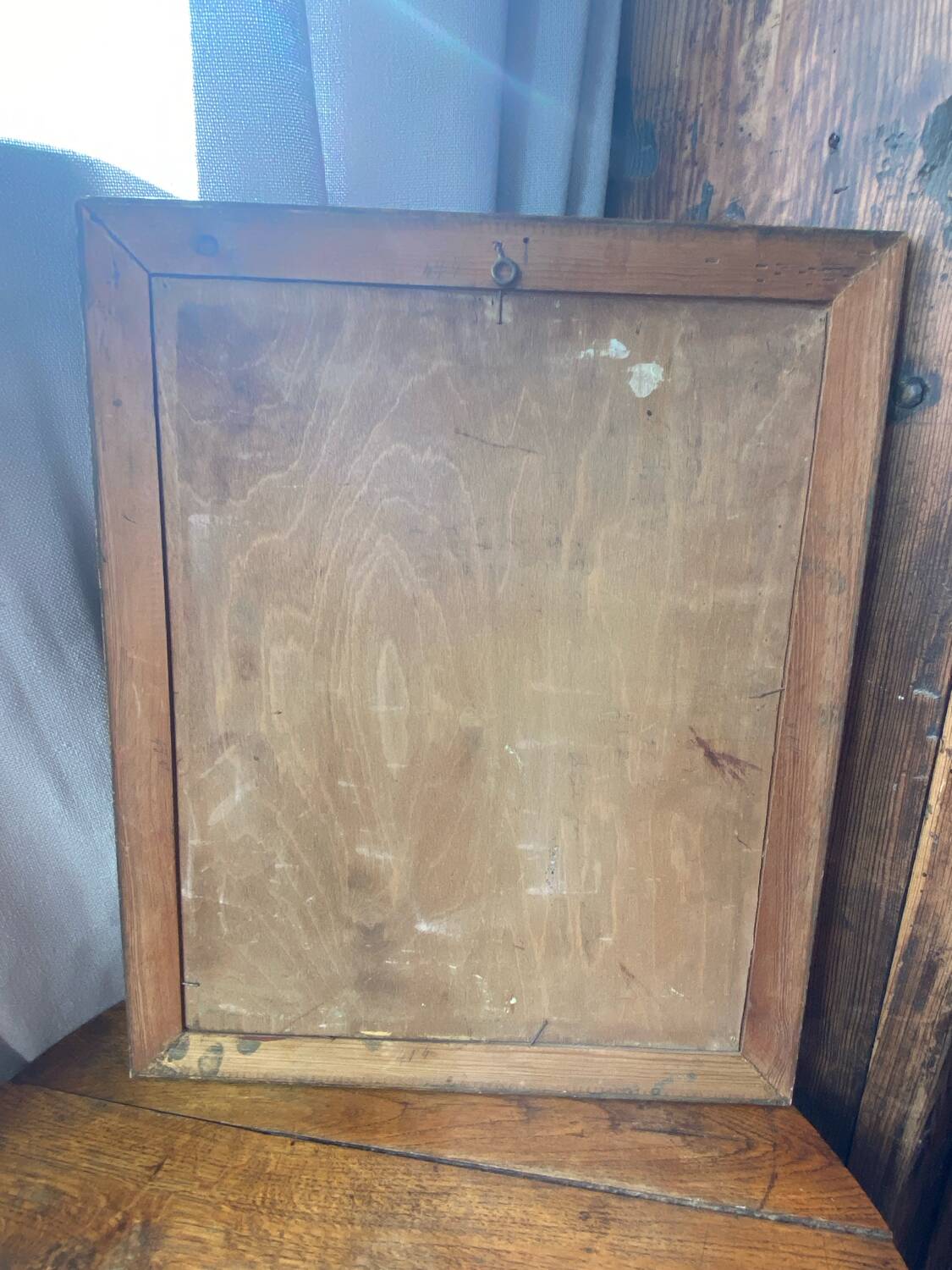 Painting on wood, mimosas, Belli