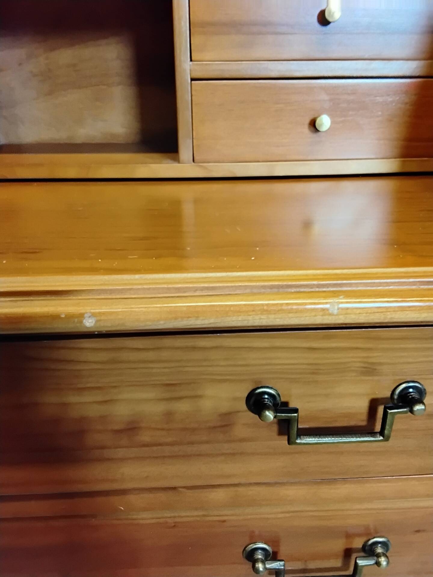 Wooden curtain secretary