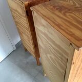 Pair of 5-drawer chests of drawers in pine. 80 years
