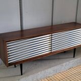 Vintage walnut wooden sideboard, 1960s, colour