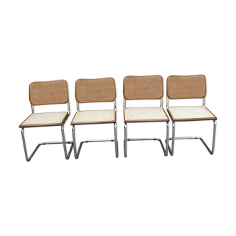 Série de 4 chaises  B 32 Marcel Breuer datées de juillet 1995