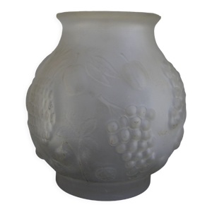 Vase art déco à motif de fruits