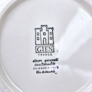 8 vintage hollow plates earthenware Gien model Herbiers table arts France