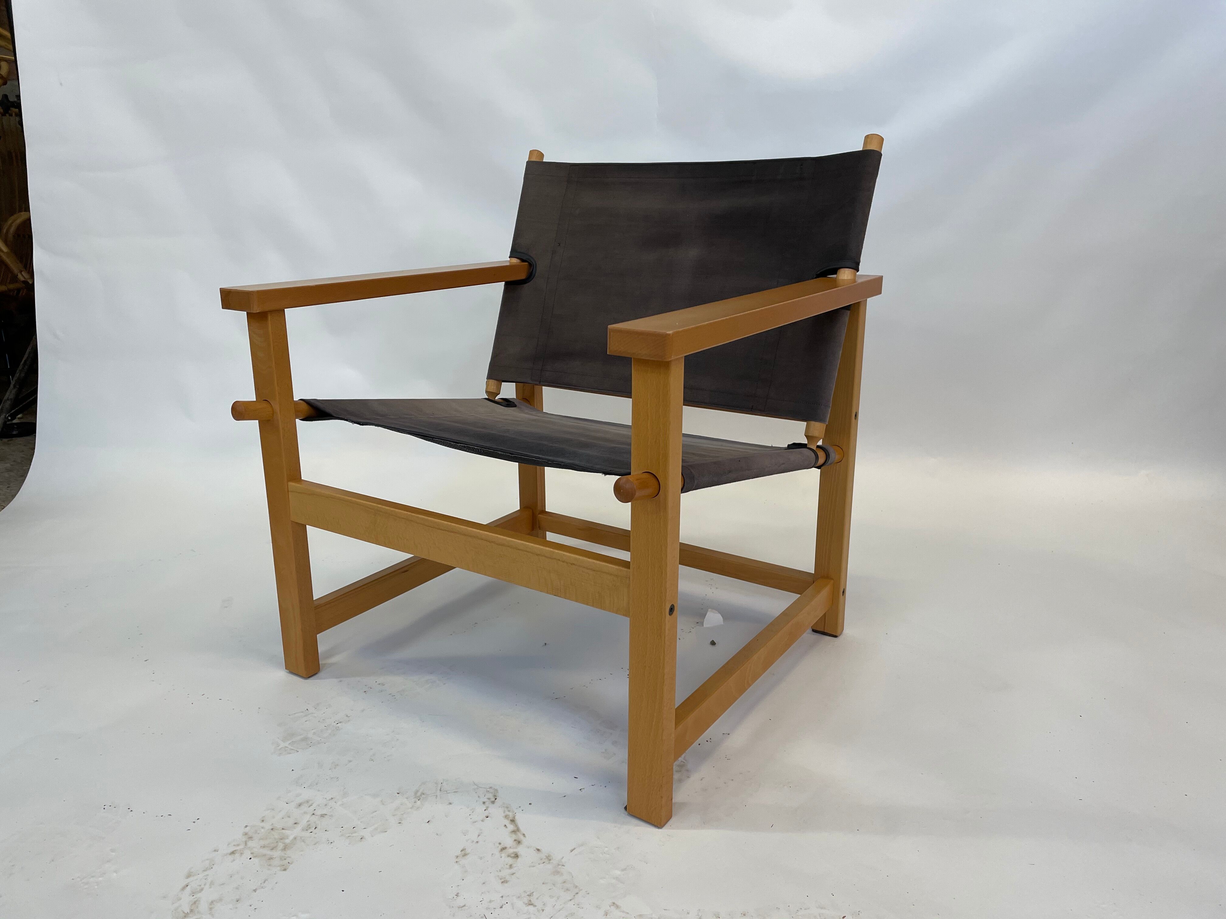 Vintage Safari Chair 1980s Hyllinge Møbler Denmark
