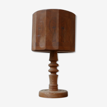 Pine mid-century swedish table lamp