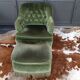 Fauteuil crapaud et repose-pieds