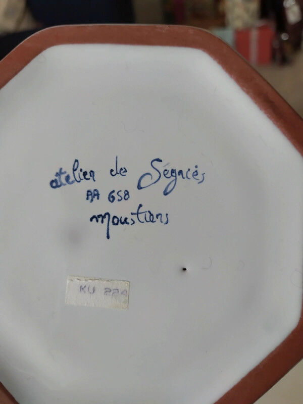 Pair of candlesticks Moustiers