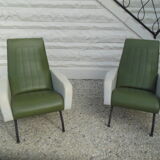 Lot of 2 vintage armchairs