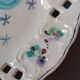 Vintage painted ceramic wall plate with cut-out design by Claude Smadja.